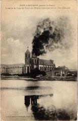 Pont a Mousson incendie de l'une des Tours de l'Hopital