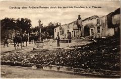 Domevre Durchzug einer Artillerie Kolonne