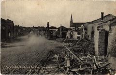 Zerstorter Teil des Dorfes Domevre