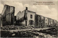 Leintrey durch franz. Granatfeuer