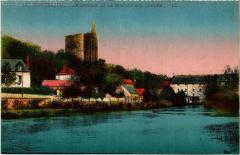 Montbazon le Donjon et le Moulin sur l'Indre à Montbazon