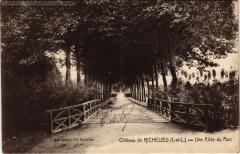 Richelieu le chateau une allee du parc à Richelieu