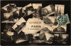 Carte postale ancienne Souvenir de Paris - XIXe Arrondissement
                                                                     à Paris 19e
                                