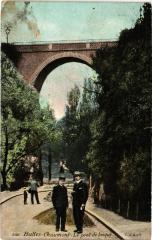 Carte postale ancienne Buttes-Chaumont - Le pont de brique
                                                                     à Paris 19e
                                