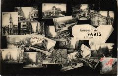 Carte postale ancienne Souvenir de Paris - 14e Arrondissement
                                                                     à Paris 14e
                                