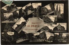 Carte postale ancienne Souvenir de Paris - XIXe Arrondissement
                                                                     à Paris 19e
                                