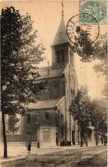 Carte postale ancienne L'Eglise Saint-Georges - Rue Bolivar
                                                                     à Paris 19e
                                