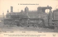 Train - Les Locomotives Francaises (Nord) - Machine N°2156 A Vapeur