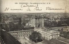 Vincennes-Vue générale et le Fort à Vincennes