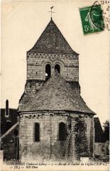 Sublaines Abside et clocher de l'eglise à Sublaines