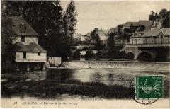 Le Mans vue sur la Sarthe au Mans