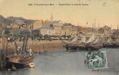 Trouville Sur Mer - Avant Port Et Maree Basse - Cpa Toilee à Trouville-sur-Mer