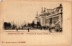 Paris Expo 1900 - Perspective de l'Avenue Nicolas Ii