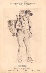 Cpa Illustrateur - La Bourgogne Romantique - Type Villageois - Vigneron