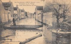 Les Inondations A Recy - Principale Rue Du Village - Le Cafe Saint-Nicolas