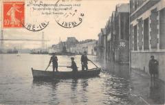Nantes Inonde - Decembre 1910 - Le Quai Tourville à Nantes