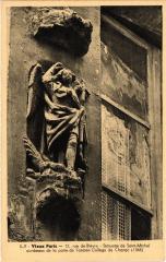 Paris 5e-Rue de Biévre-Statuette de Saint Michel à Paris 5e