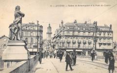 Angers - Statue De Beaurepaire Et Le Pont Du Centre à Angers