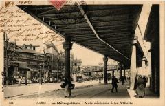 Paris Le Metropolitain. voie aerienne a la Villette
