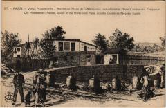 Carte postale ancienne Vieux Montmartre - Ancienne Place de l'Abreuvoir, actuellement Place Constantin-Pecqueur
                                                                     à Paris 18e
                                