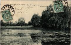 Carte postale ancienne Bois de Boulogne - Lac de Longchamps
                                                                     à Paris 16e
                                