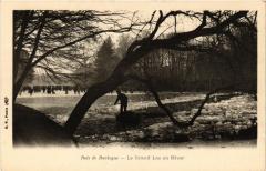 Carte postale ancienne Bois de Boulogne - Le Grand Lac en Hiver
                                                                     à Paris 16e
                                