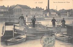 Creil - Vue De Bateaux Sur L'Oise à Creil
