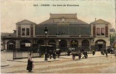 Carte postale ancienne La Gare de Vincennes
                                                                     à Paris 12e
                                