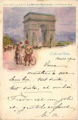 Paris L'Arc de Triomphe de l'Etoile Litho