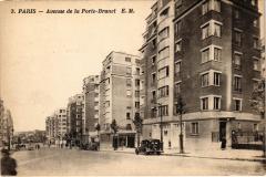 Carte postale ancienne Avenue de la Porte-Brunet
                                                                     à Paris 19e
                                