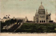 Carte postale ancienne Basilique du Sacré-Coeur et Funiculaire de Montmartre
                                                                     à Paris 18e
                                