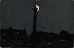 Carte postale ancienne La Place de la Bastille à 9 heures
                                                                     à Paris 12e
                                