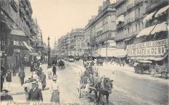 Marseille - La Cannebiere Et La Rue Noailles - cpa rare -
																					13000 Marseille
																			