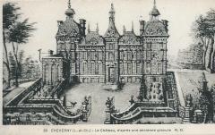 Ancienne gravure du Château de Cheverny à Cheverny