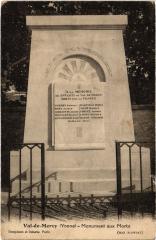 Val de Mercy Monument aux Morts France à Mercy