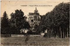 Tonnerre L'Eglise Saint-Pierre,vue du Jardin de l'Hopital France à Tonnerre