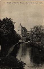Ligny-le-Chatel Vue sur la Riviere et l'Eglise France