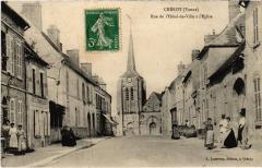 Cheroy Rue de l'Hotel de Ville a l'Eglise France