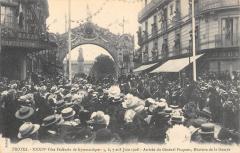Troyes - Fete Federale De Gymnastique 1908 - Arrivee Du General Picquart à Troyes