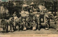 Carte postale ancienne Jardin d'Acclimatation de Paris - Caravane Indienne
                                                                     à Paris 16e
                                