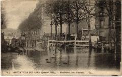 Paris Inondations 1910 Bd Saint-Germain