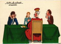 Paris A l'Ecole de Droit l'examen Artist signed