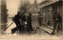 Inondations 1910 Paris 5e Rue de la Boucherie à Paris 5e