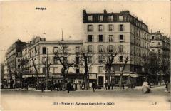 Place et Avenue Gambetta à Paris 20e