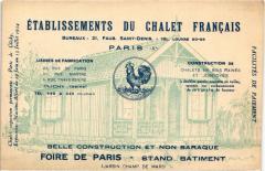 Paris 10e 21, Fg Saint-Denis Etabl. du Chalet Francais -
																					75010 Paris 10e
																			