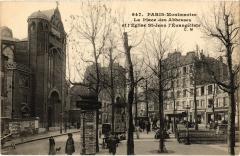 Montmartre - La Place des Abbesses et l'Eglise Saint-Jean l'Evangéliste à Paris 18e