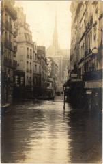 Inondations 1910 Paris 5e Place Maubert à Paris 5e