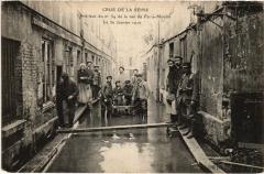 Inondations 1910 Paris 5e Rue du Fer-a-Moulin à Paris 5e