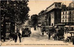 Paris 3e Bd et Porte Saint-Martin à Paris 3e