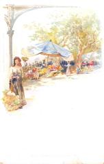 Cpa Illustrateur - Alpes Maritimes - E.lessieux - Nice - Marche Aux Fleur